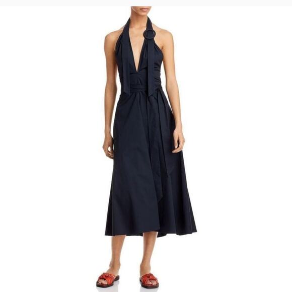 STAUD Kai Halter Dress in Black - Picture 4 of 14